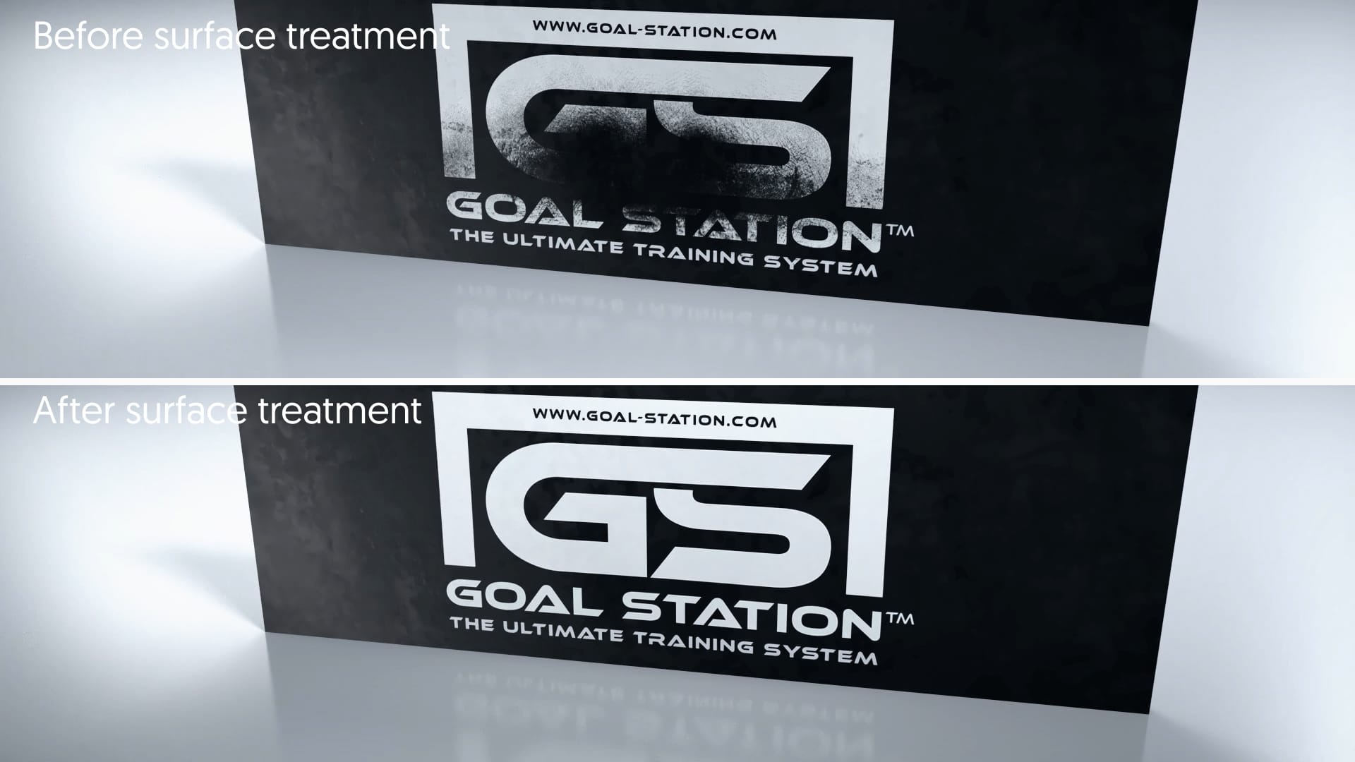 Tantec Goalstation before and after treatment